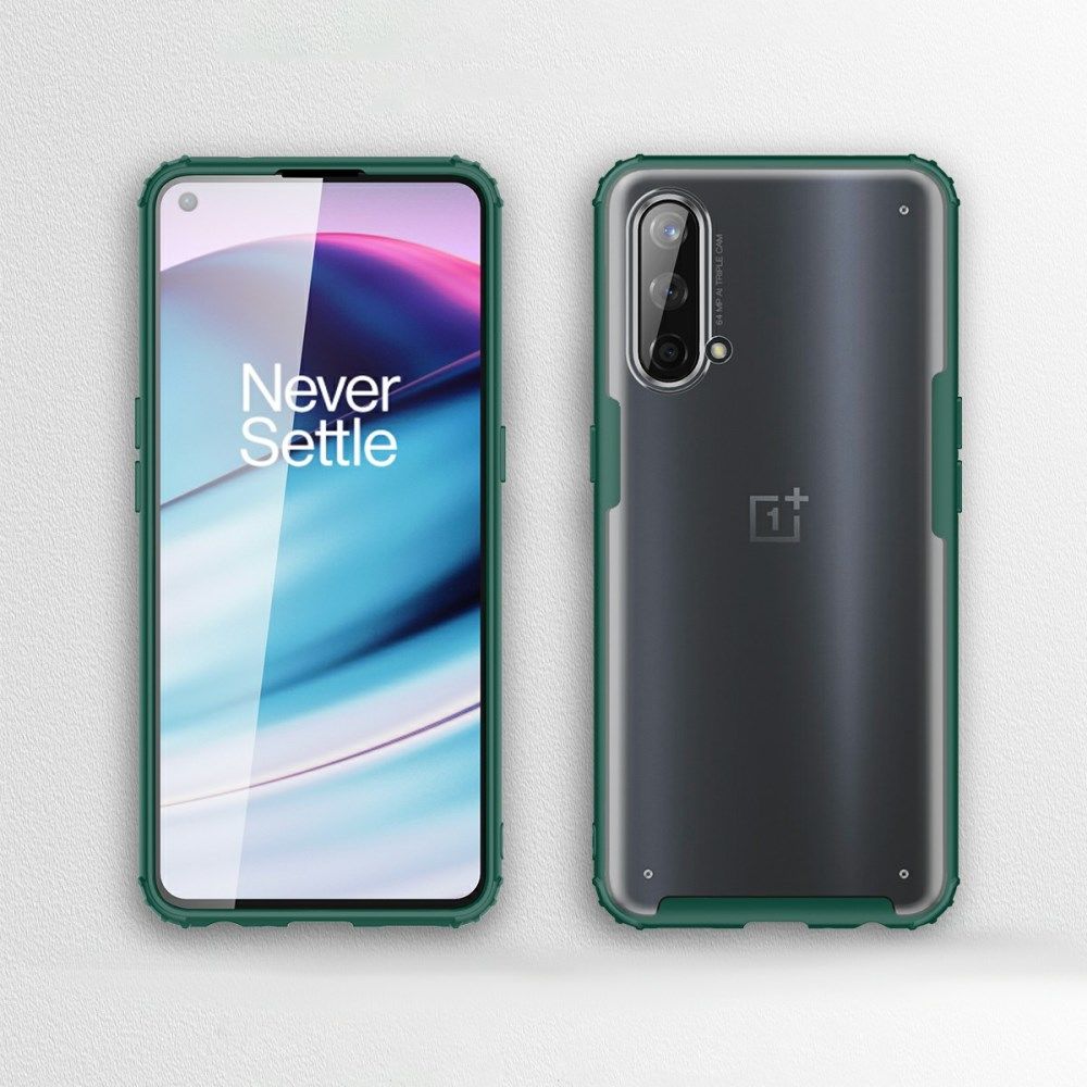 OnePlus CE 5G Hoesje Hybride Back Cover Matte Transparant Groen afbeelding 6