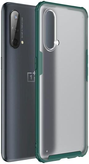 OnePlus CE 5G Hoesje Hybride Back Cover Matte Transparant Groen afbeelding 1