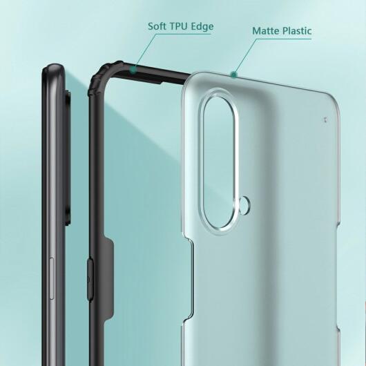 OnePlus CE 5G Hoesje Hybride Back Cover Matte Transparant Groen afbeelding 2
