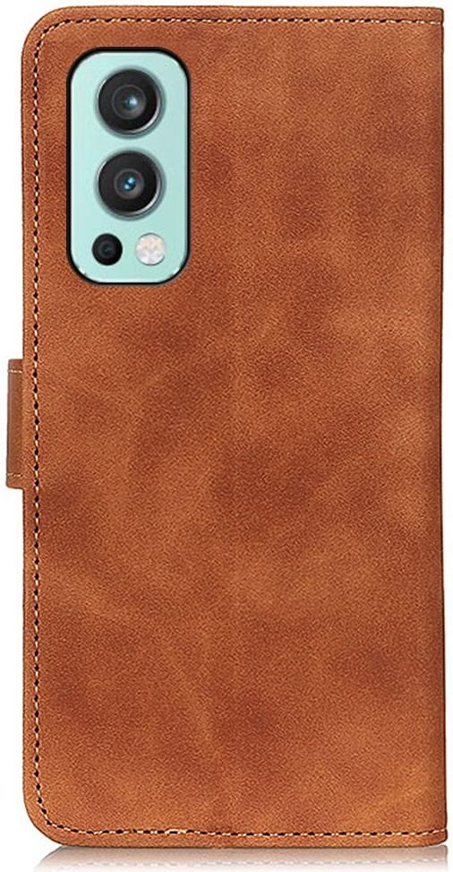 KHAZNEH OnePlus Nord 2 5G Hoesje Retro Wallet Book Case Bruin afbeelding 7