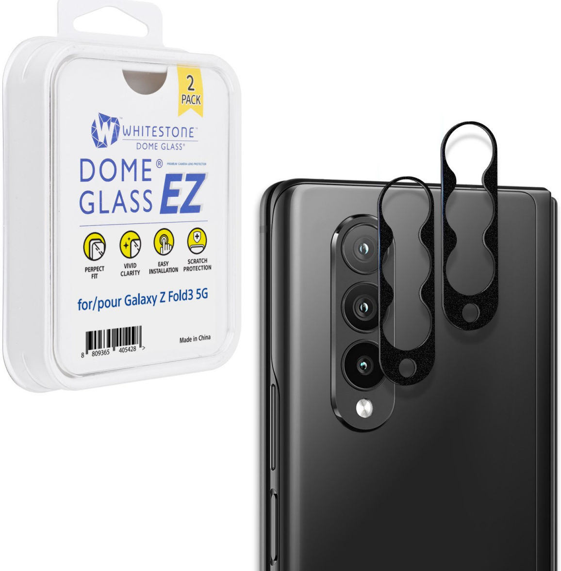 Whitestone Metalen Camera Lens Protector Galaxy Z Fold 3 (2-Pack) afbeelding 1