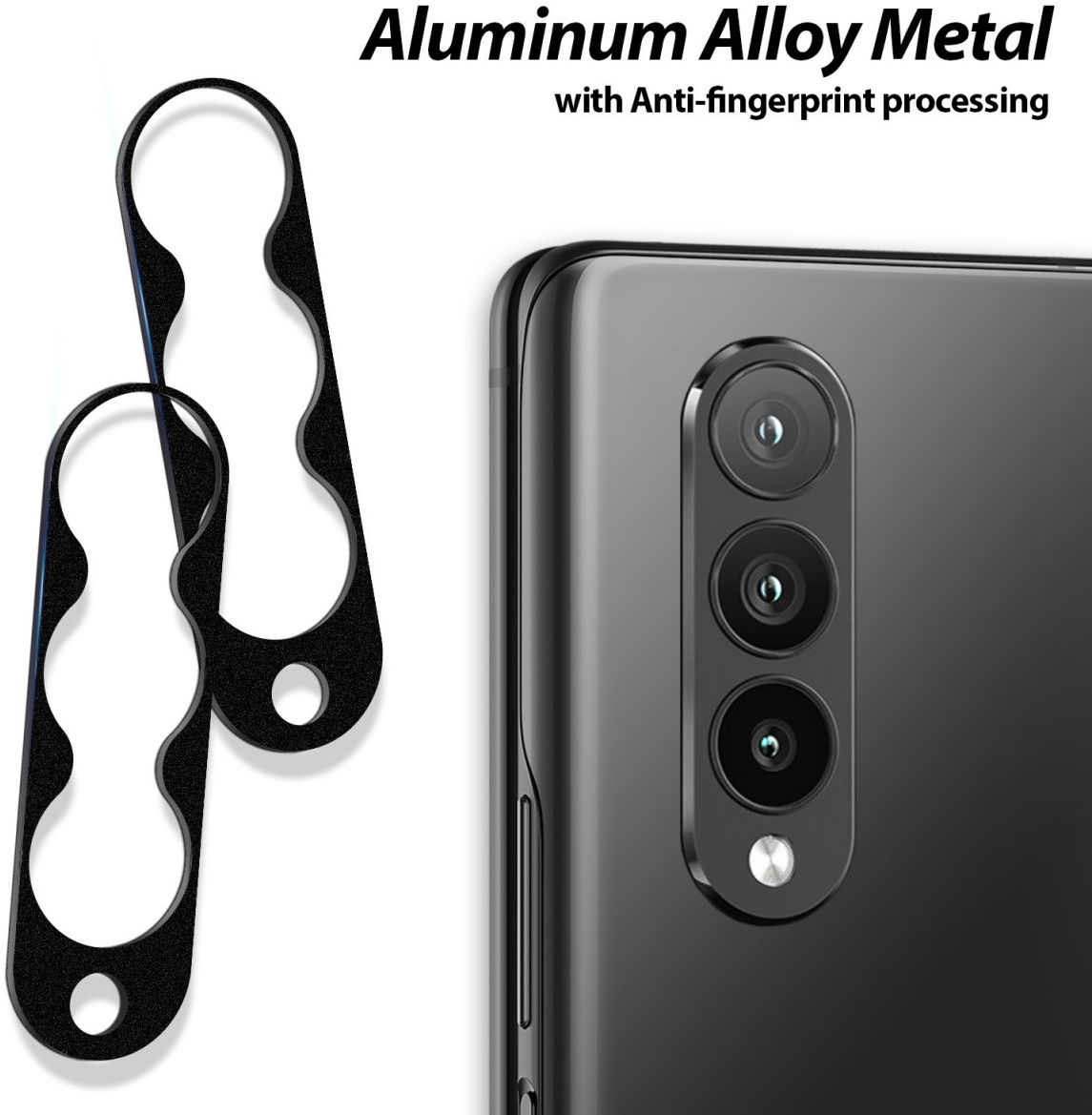 Whitestone Metalen Camera Lens Protector Galaxy Z Fold 3 (2-Pack) afbeelding 4