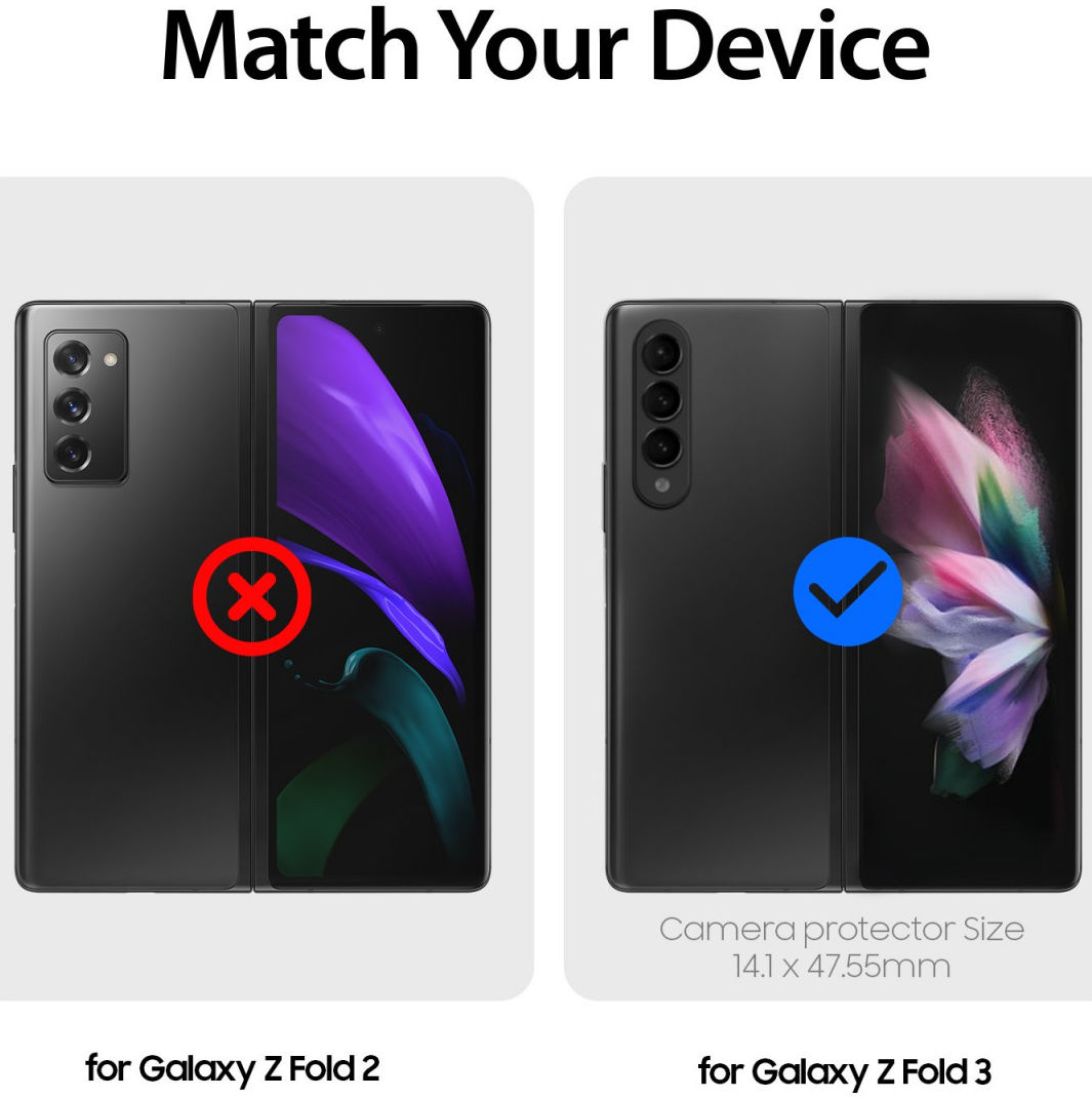 Whitestone Metalen Camera Lens Protector Galaxy Z Fold 3 (2-Pack) afbeelding 6