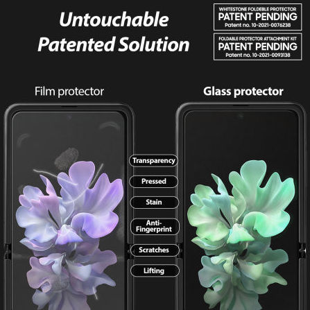 Whitestone Dome Silk Samsung Galaxy Z Flip 3 Glass Screen Protector afbeelding 2