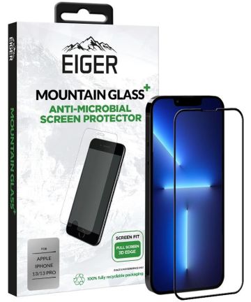 Eiger Plus iPhone 13 / 13 Pro Screen Protector Antibacterieel Gebogen Screen Protectors