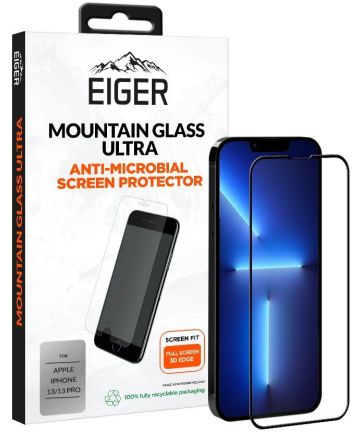 Eiger Ultra iPhone 13/13 Pro Screen Protector Antibacterieel Gebogen Screen Protectors
