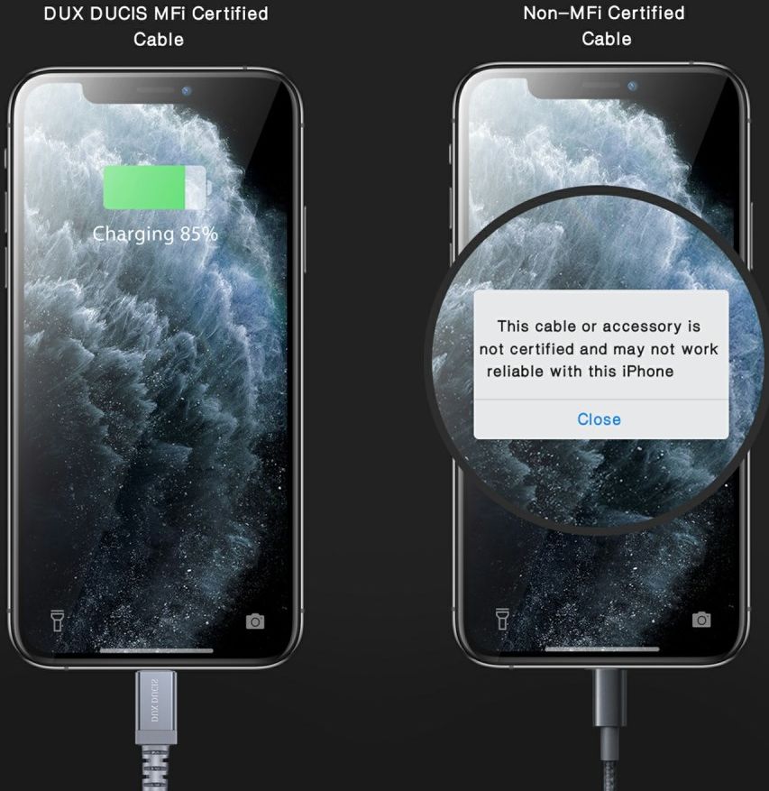 Dux Ducis X2 3A USB-C naar Apple Lightning Kabel 18W MFi 1M Grijs afbeelding 11
