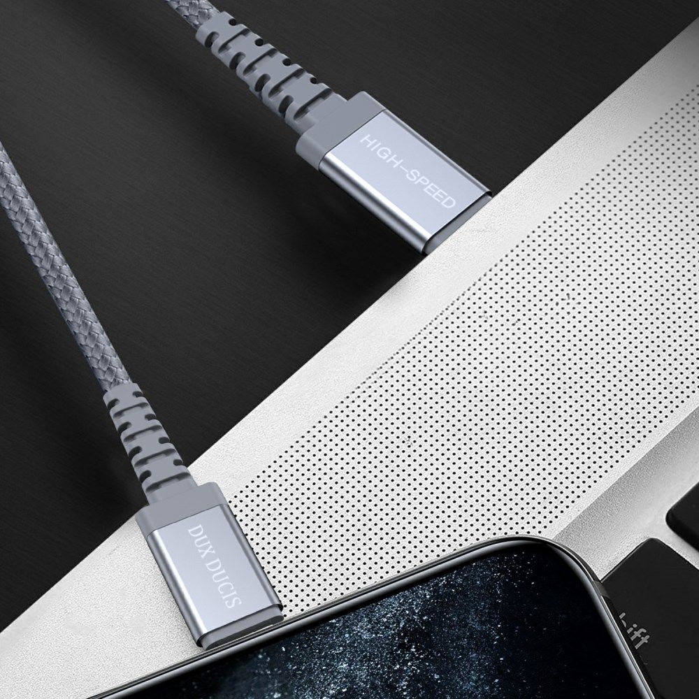 Dux Ducis X2 3A USB-C naar Apple Lightning Kabel 18W MFi 1M Grijs afbeelding 13