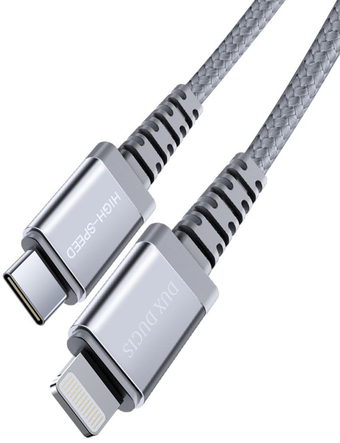 Dux Ducis X2 3A USB-C naar Apple Lightning Kabel 18W MFi 1M Grijs afbeelding 2