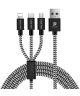 Dux Ducis 3-in-1 2.4A USB naar Lightning/USB-C/MicroUSB Kabel 1.2M