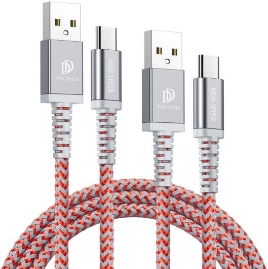 Dux Ducis K-II Pro 2A USB naar USB-C Kabel (2-Pack) 1M+2M Rood afbeelding 1