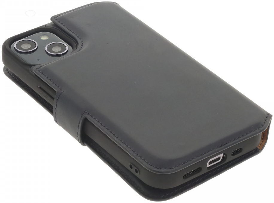 Minim 2-in-1 iPhone 13 Mini Hoesje Book Case en Back Cover Blauw afbeelding 3