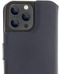 Minim 2-in-1 iPhone 13 Pro Hoesje Book Case en Back Cover Blauw