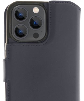 Minim 2-in-1 iPhone 13 Pro Hoesje Book Case en Back Cover Blauw Hoesjes