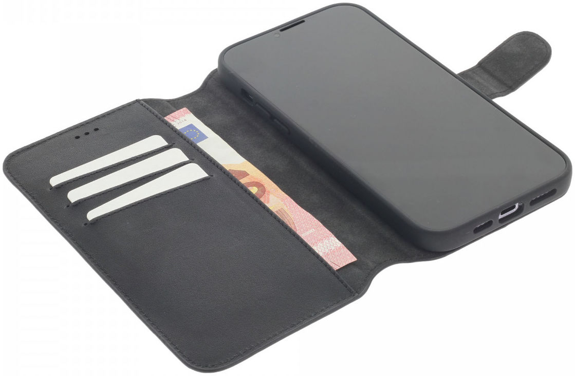 Minim 2-in-1 iPhone 13 Pro Max Hoesje Book Case en Back Cover Zwart afbeelding 2