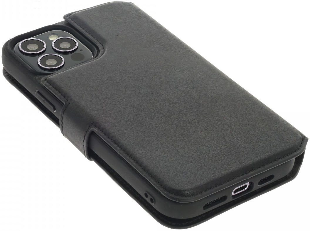 Minim 2-in-1 iPhone 13 Pro Max Hoesje Book Case en Back Cover Zwart afbeelding 3