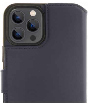 Minim 2-in-1 iPhone 13 Pro Max Hoesje Book Case en Back Cover Blauw Hoesjes