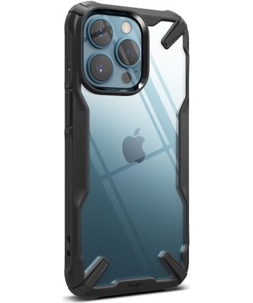 Ringke Fusion X Apple iPhone 13 Pro Max Hoesje Transparant Zwart Hoesjes