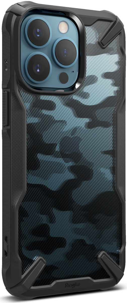 Ringke Fusion X Apple iPhone 13 Pro Max Hoesje Camo Zwart afbeelding 1