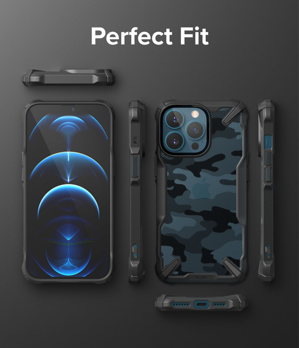 Ringke Fusion X Apple iPhone 13 Pro Max Hoesje Camo Zwart afbeelding 9