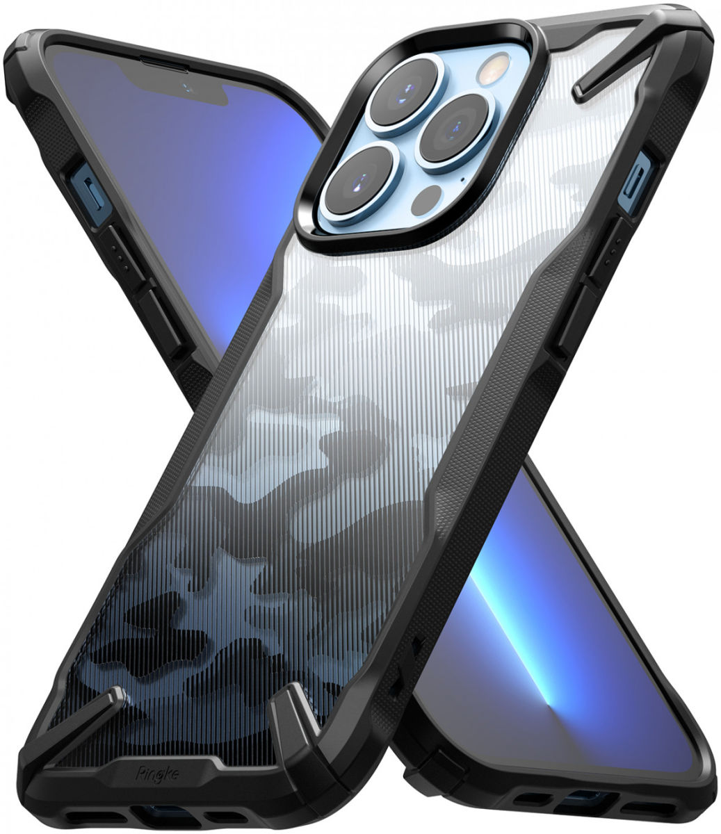 Ringke Fusion X Apple iPhone 13 Pro Max Hoesje Camo Zwart afbeelding 3