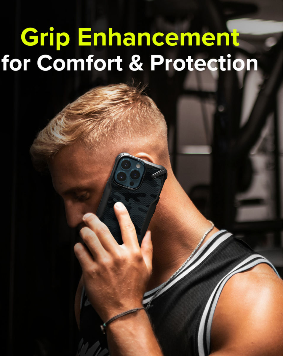 Ringke Fusion X Apple iPhone 13 Pro Max Hoesje Camo Zwart afbeelding 7