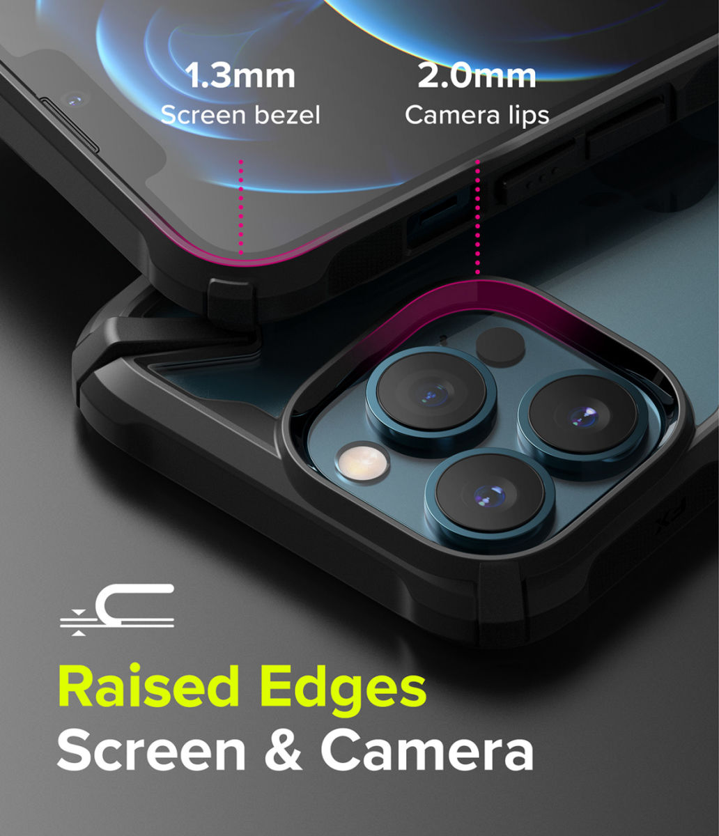 Ringke Fusion X Apple iPhone 13 Pro Hoesje Transparant Zwart afbeelding 5