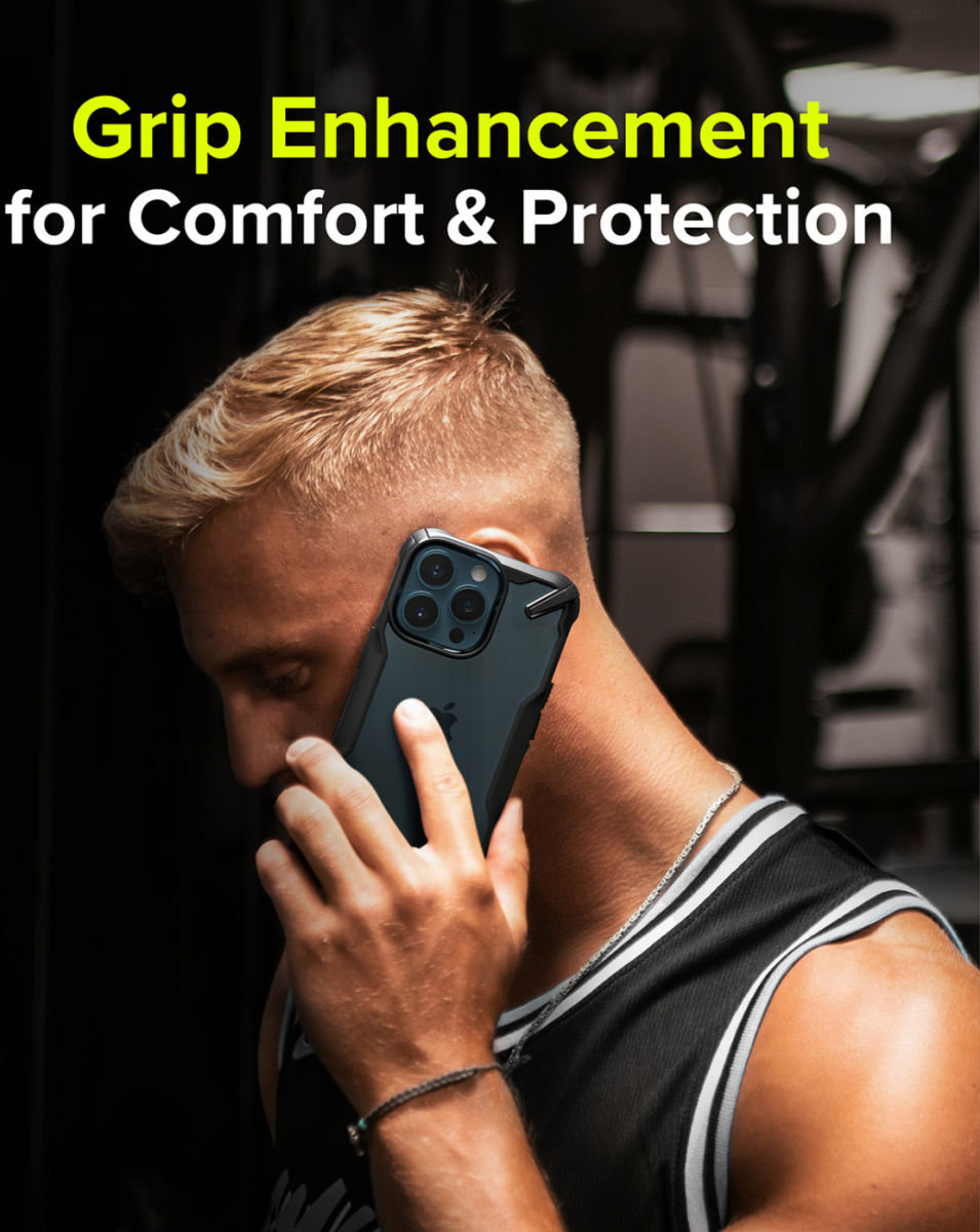 Ringke Fusion X Apple iPhone 13 Pro Hoesje Transparant Zwart afbeelding 7