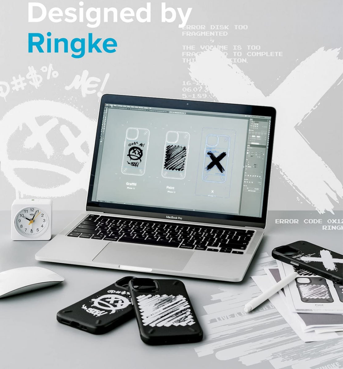 Ringke Onyx Design Apple iPhone 13 Pro Hoesje Flexibel TPU Graffiti afbeelding 9