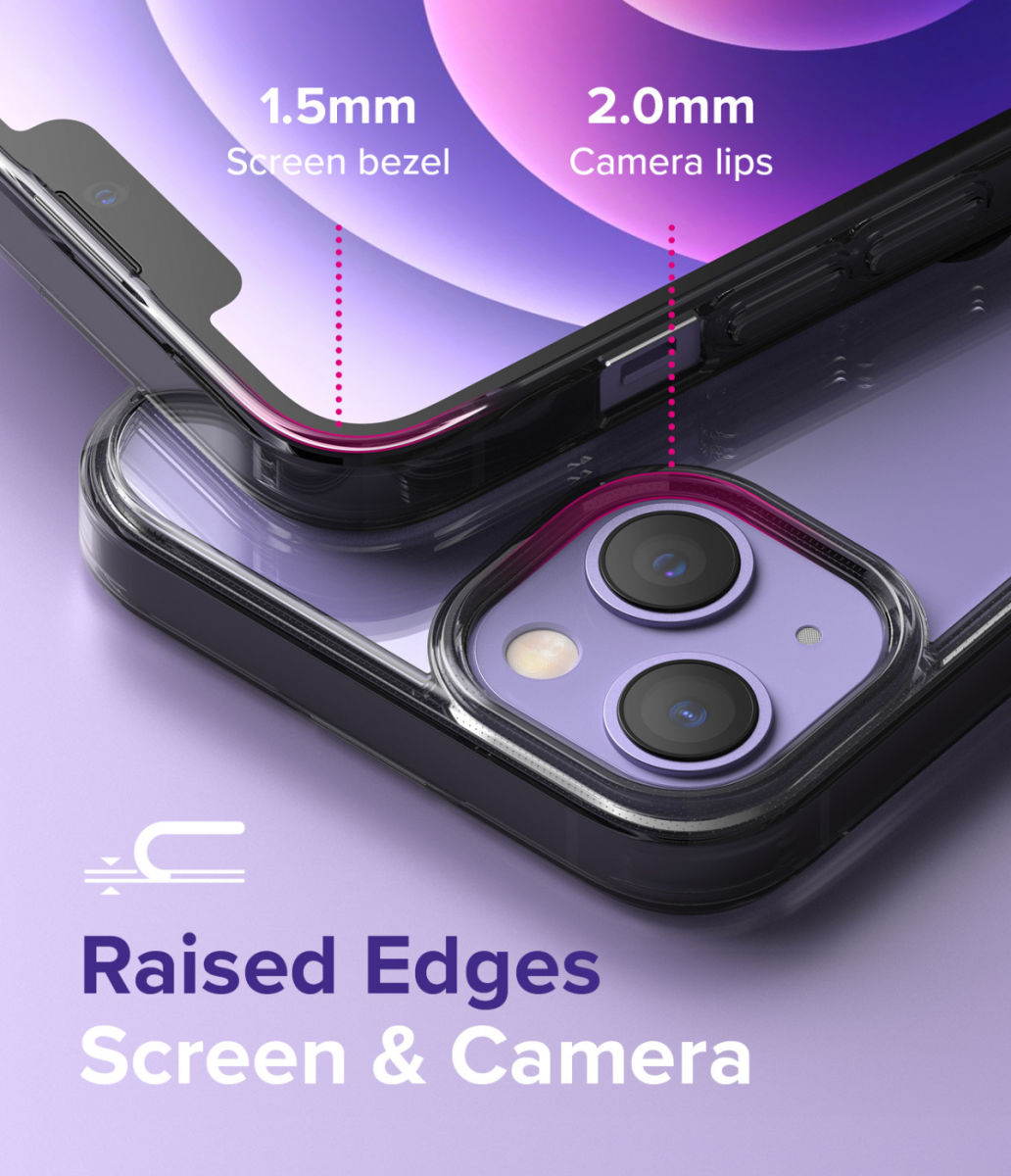 Ringke Fusion Apple iPhone 13 Hoesje Back Cover Transparant Zwart afbeelding 8