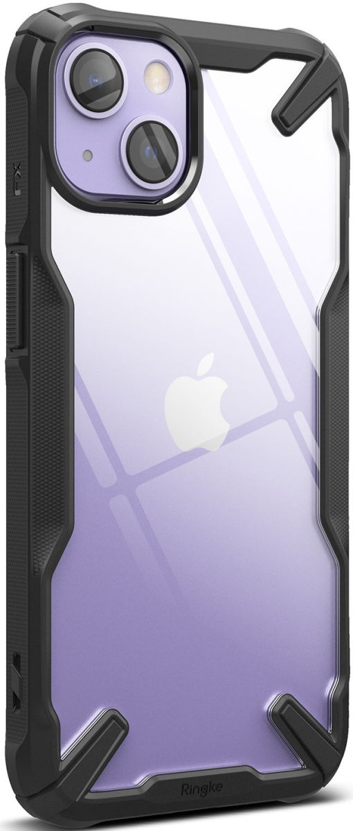 Ringke Fusion X Apple iPhone 13 Hoesje Back Cover Transparant Zwart afbeelding 1