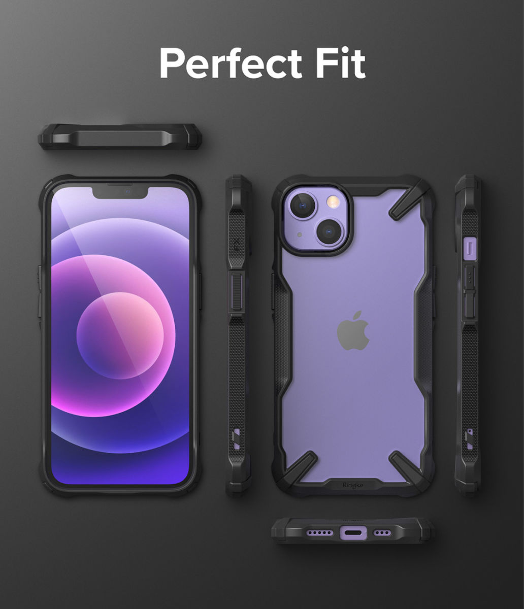 Ringke Fusion X Apple iPhone 13 Hoesje Back Cover Transparant Zwart afbeelding 10
