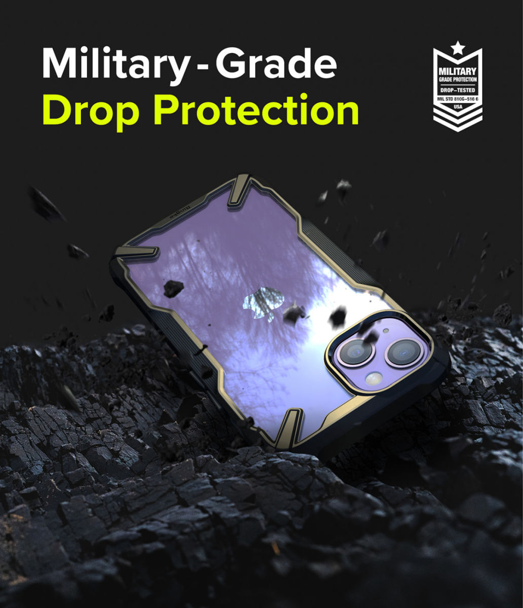 Ringke Fusion X Apple iPhone 13 Hoesje Back Cover Transparant Zwart afbeelding 5