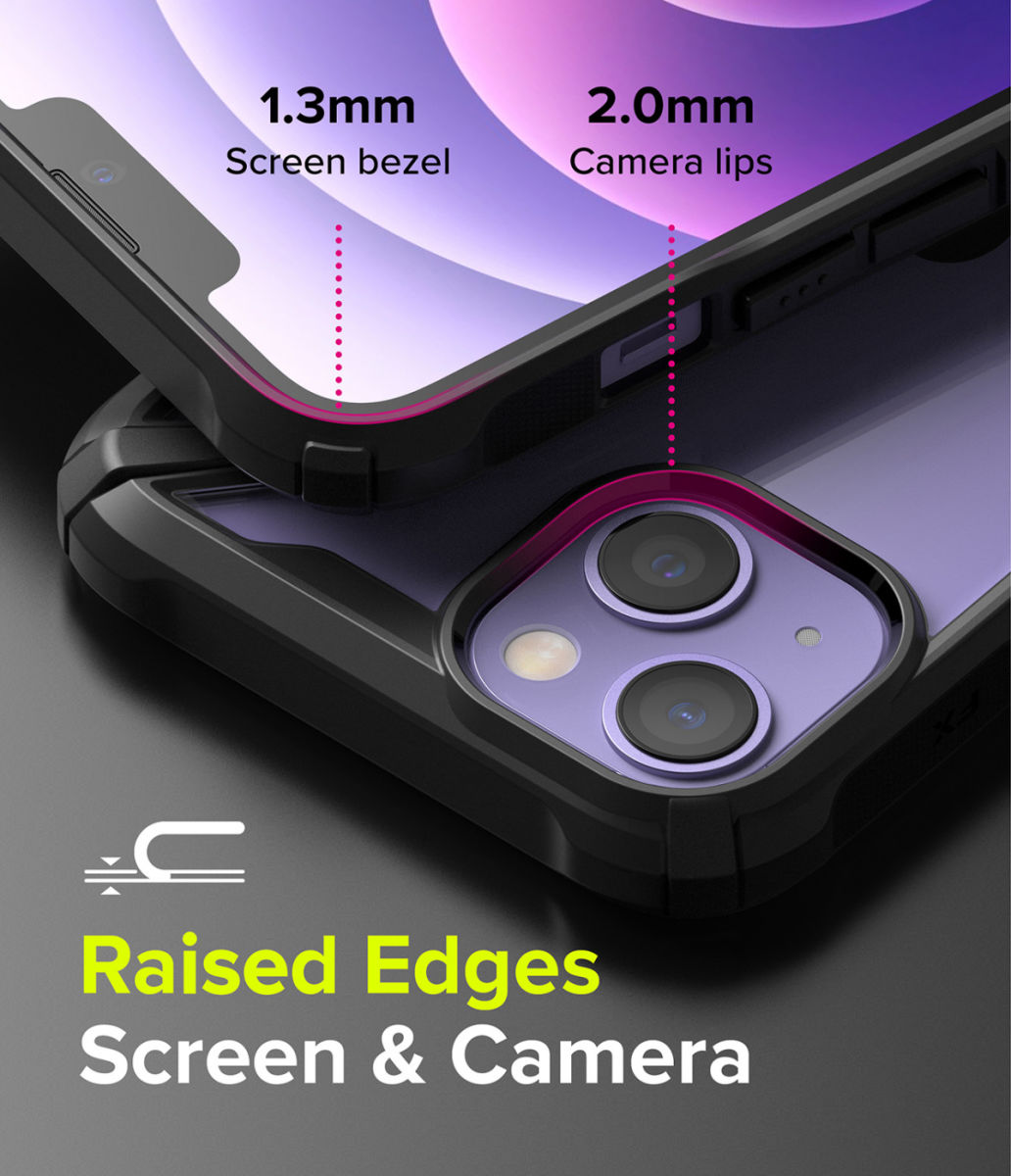 Ringke Fusion X Apple iPhone 13 Hoesje Back Cover Transparant Zwart afbeelding 7