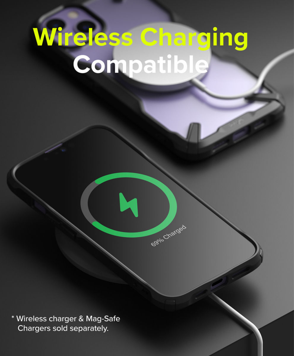 Ringke Fusion X Apple iPhone 13 Hoesje Back Cover Transparant Zwart afbeelding 9