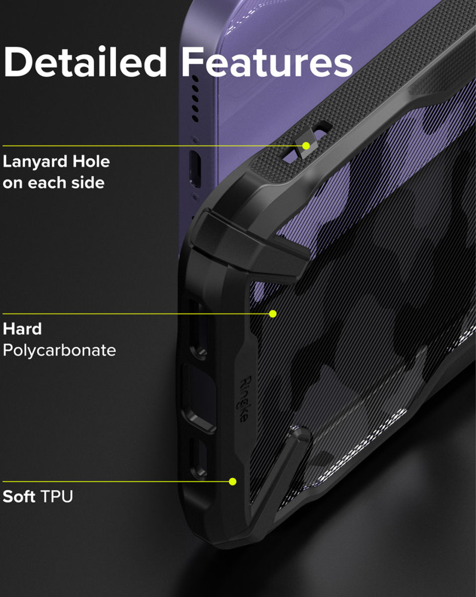 Ringke Fusion X Apple iPhone 13 Hoesje Back Cover Camo Zwart afbeelding 6