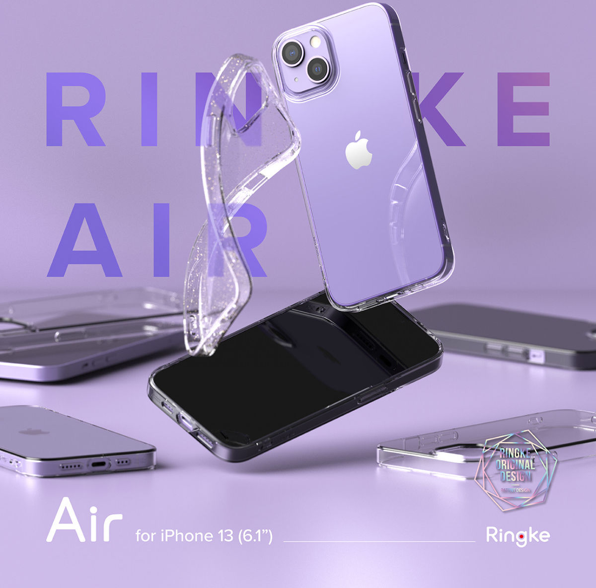 Ringke Air Apple iPhone 13 Hoesje Flexibel TPU Back Cover Glitter afbeelding 11