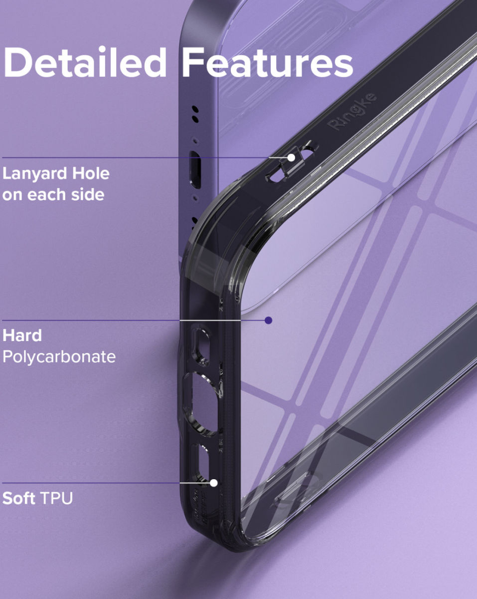 Ringke Fusion Apple iPhone 13 Mini Hoesje Back Cover Transparant Zwart afbeelding 7