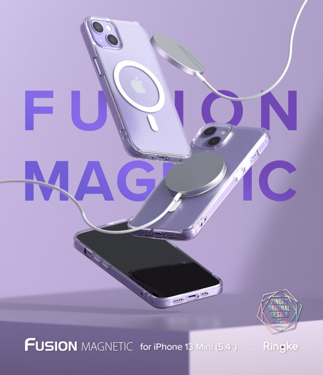Ringke Fusion Apple iPhone 13 Mini Hoesje MagSafe Matte Transparant afbeelding 11