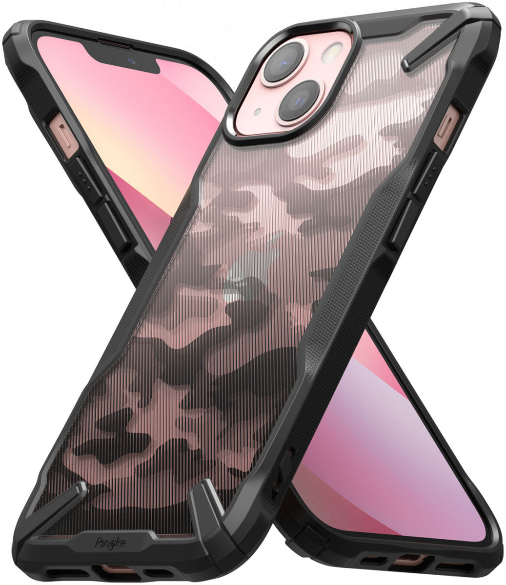 Ringke Fusion X Apple iPhone 13 Mini Hoesje Camo Zwart afbeelding 3