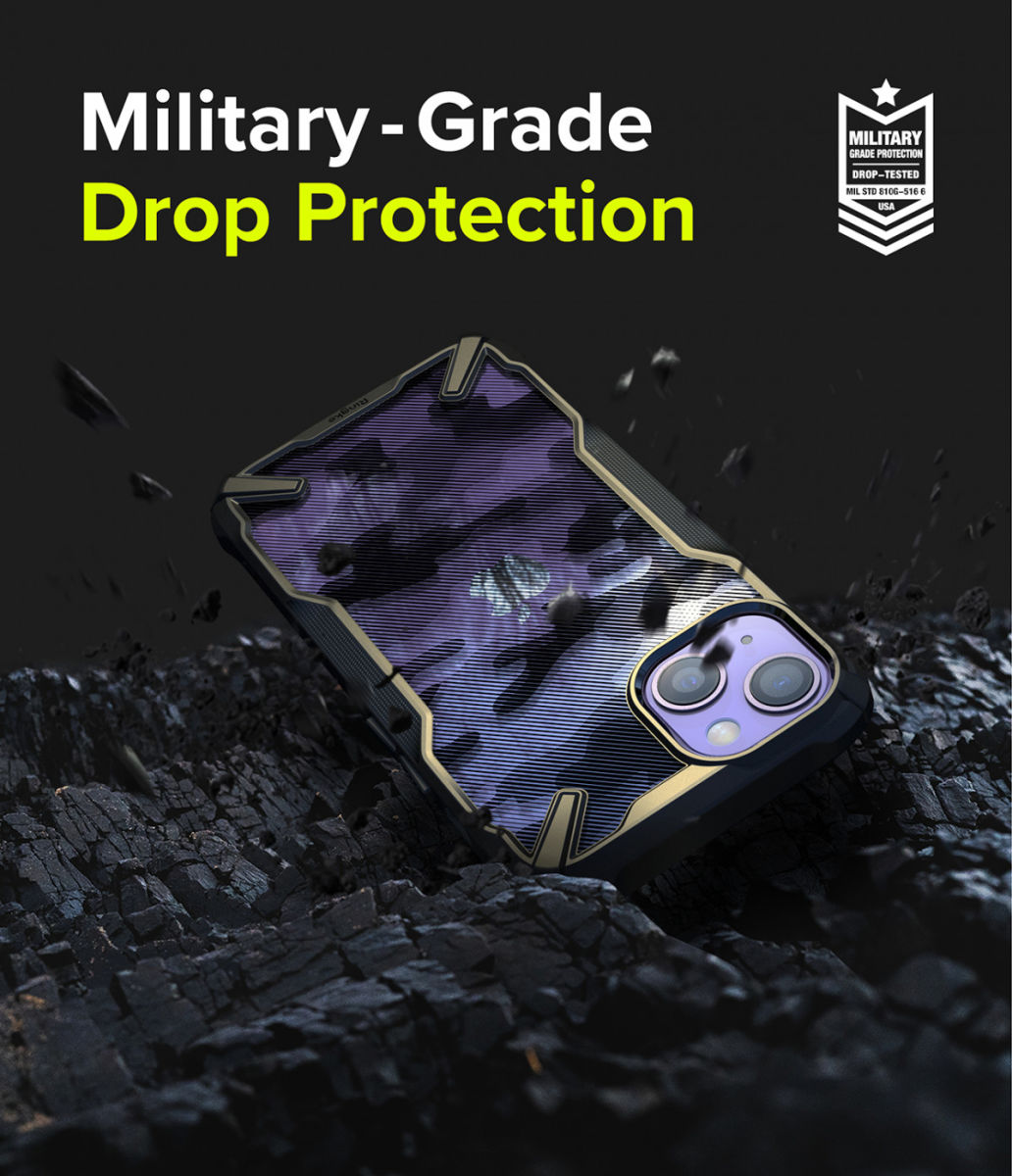 Ringke Fusion X Apple iPhone 13 Mini Hoesje Camo Zwart afbeelding 4