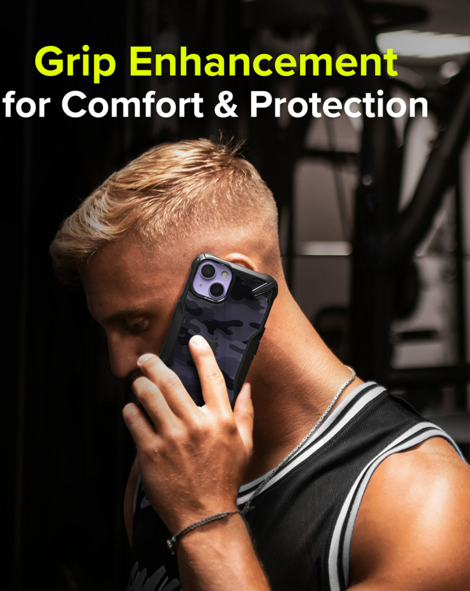 Ringke Fusion X Apple iPhone 13 Mini Hoesje Camo Zwart afbeelding 5