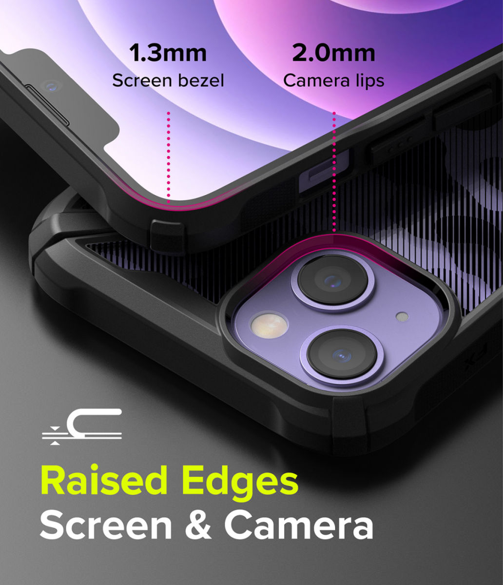Ringke Fusion X Apple iPhone 13 Mini Hoesje Camo Zwart afbeelding 7