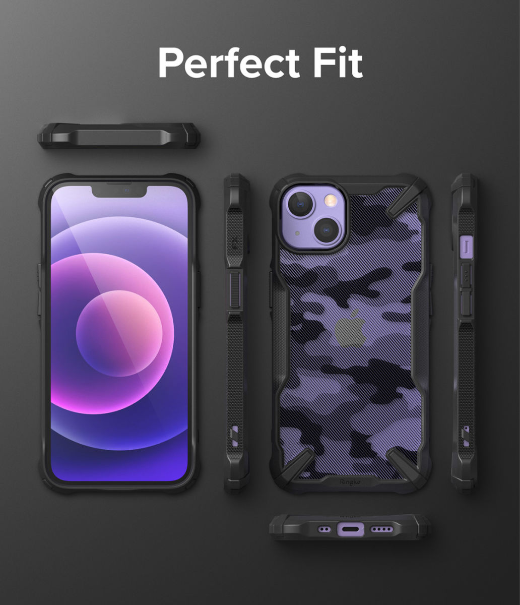 Ringke Fusion X Apple iPhone 13 Mini Hoesje Camo Zwart afbeelding 8