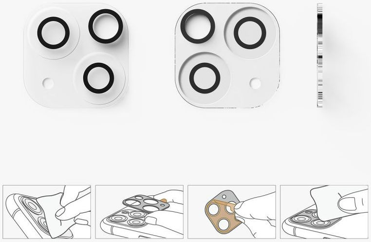 Ringke Tempered Glass Camera Lens Apple iPhone 13 / 13 Mini Zwart afbeelding 4