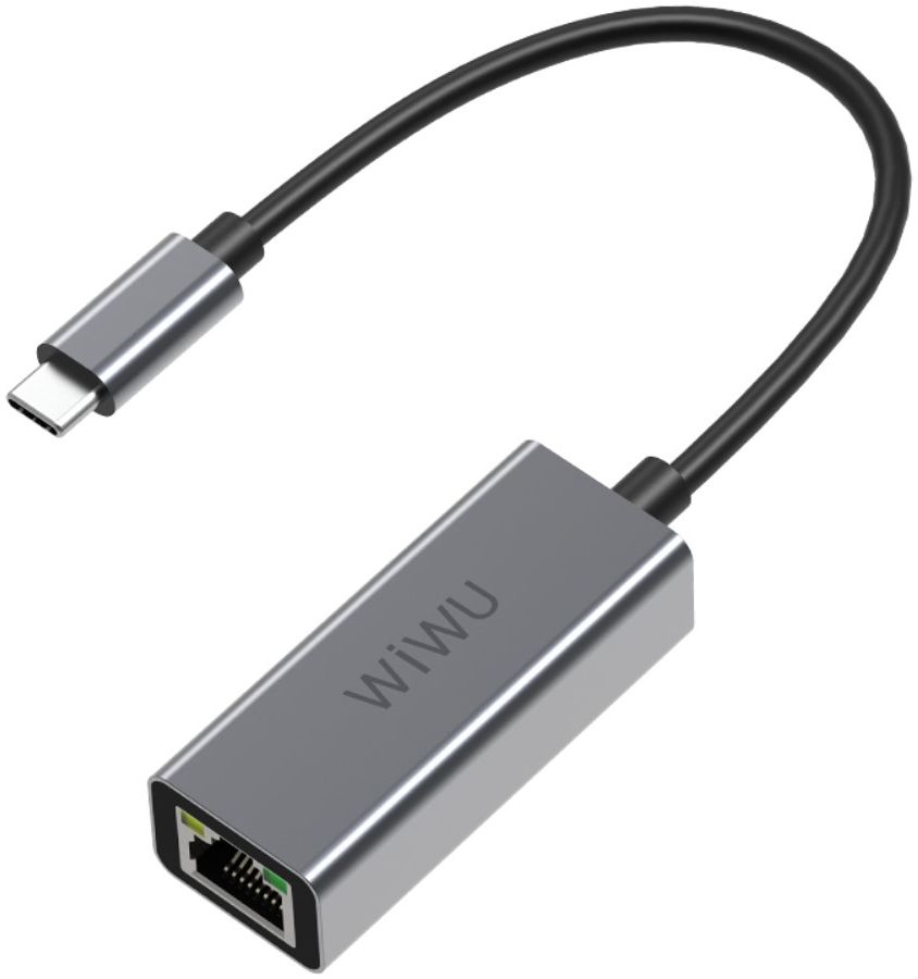 Universele USB-C Naar Ethernet Adapter Grijs afbeelding 1