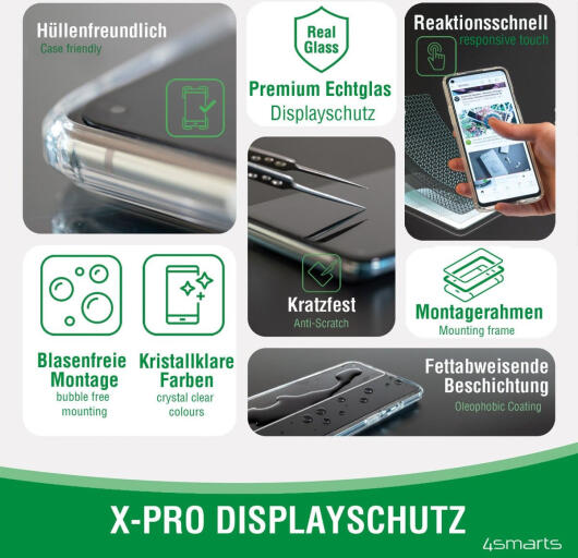 4smarts X-Pro iPhone 13 Pro Max Screen Protector met Montageframe afbeelding 4