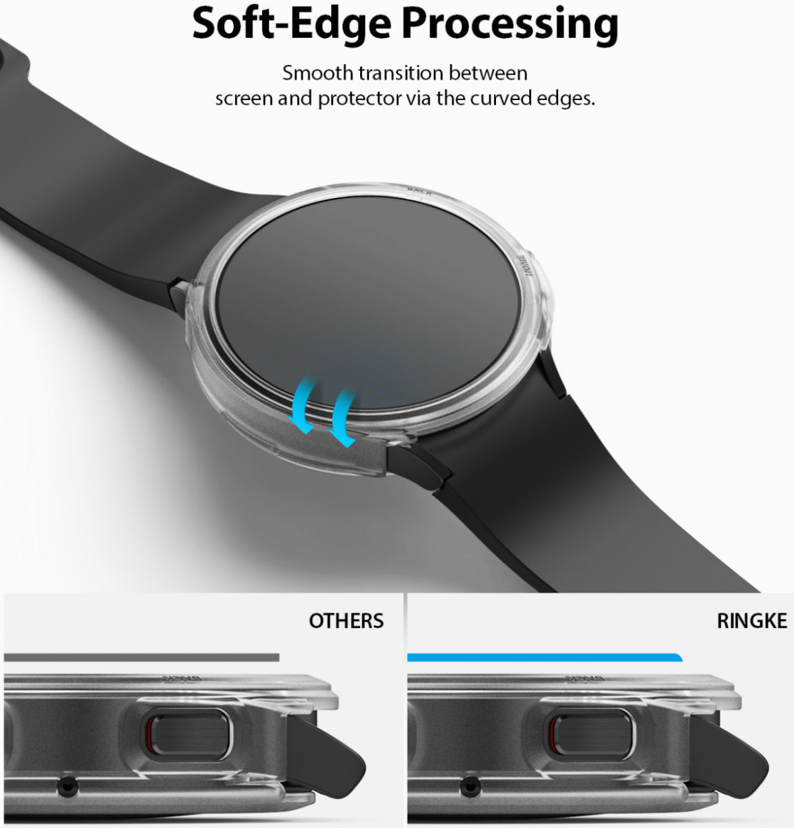 Ringke Air Sports Samsung Galaxy Watch 4 40MM Screen Protector 4-Pack afbeelding 7