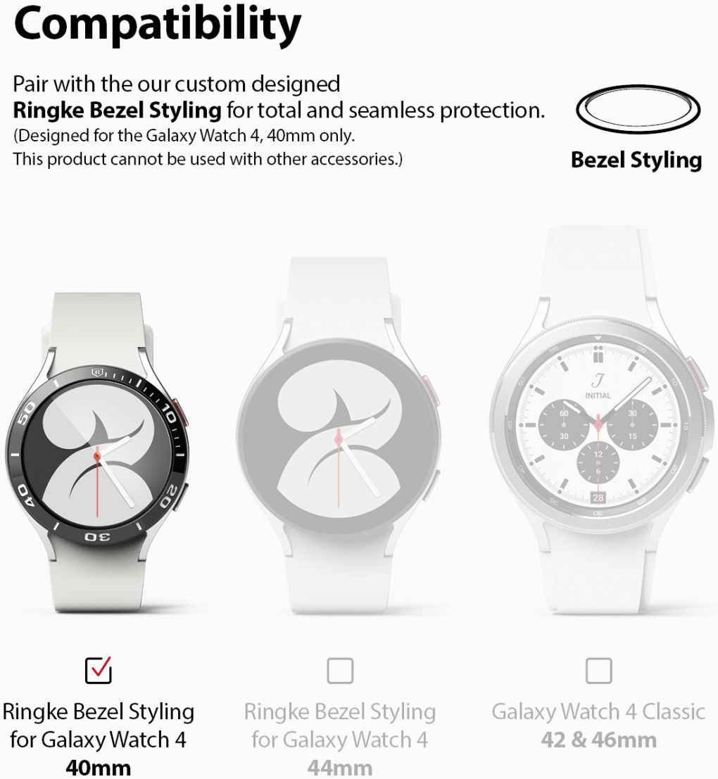Ringke Bezel Styling Samsung Galaxy Watch 4 40MM Screen Protector (4P) afbeelding 11