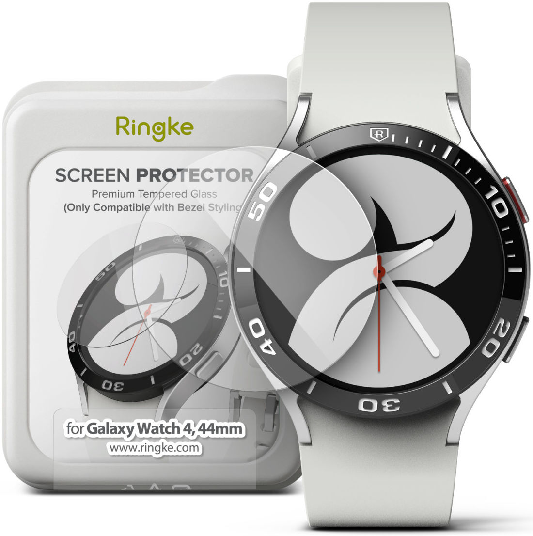 Ringke Bezel Styling Samsung Galaxy Watch 4 44MM Screen Protector (4P) afbeelding 1